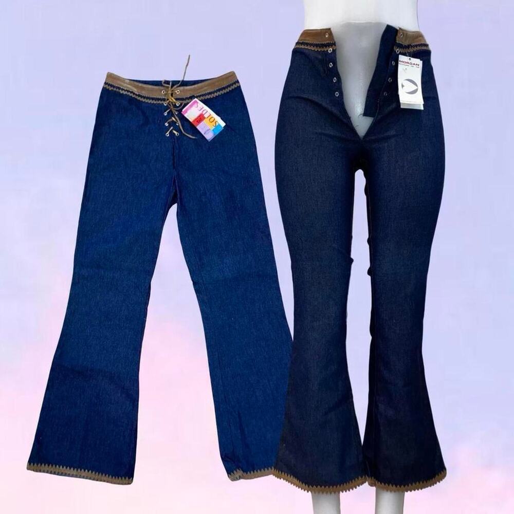 Vintage 90s y2k morgan de toi corset lace up jeans